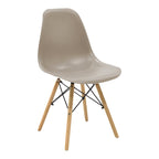 Καρέκλα Julita PP cappuccino με φυσικό πόδι 46x52x80εκ