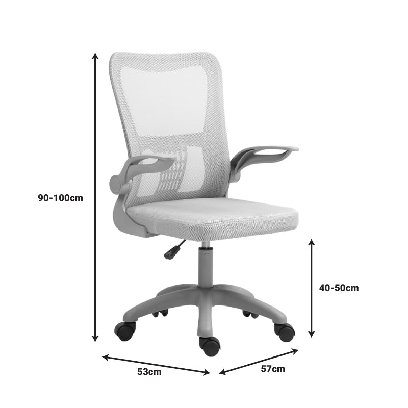 Καρέκλα γραφείου εργασίας Annalise mesh γκρι 57x53x100εκ