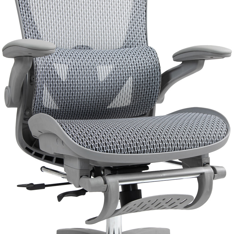 Καρέκλα γραφείου εργασίας Zenyk mesh σε grey απόχρωση 63x70x126εκ