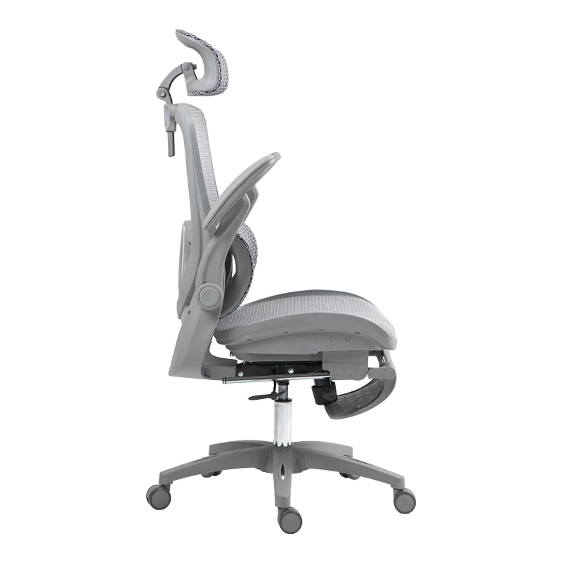 Καρέκλα γραφείου εργασίας Zenyk mesh σε grey απόχρωση 63x70x126εκ