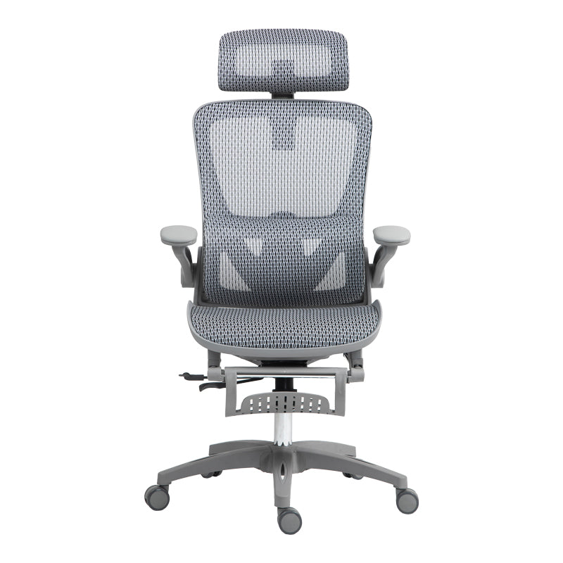 Καρέκλα γραφείου εργασίας Zenyk mesh σε grey απόχρωση 63x70x126εκ