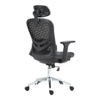 Καρέκλα γραφείου εργασίας Mergi μαύρο mesh 62x63x120εκ