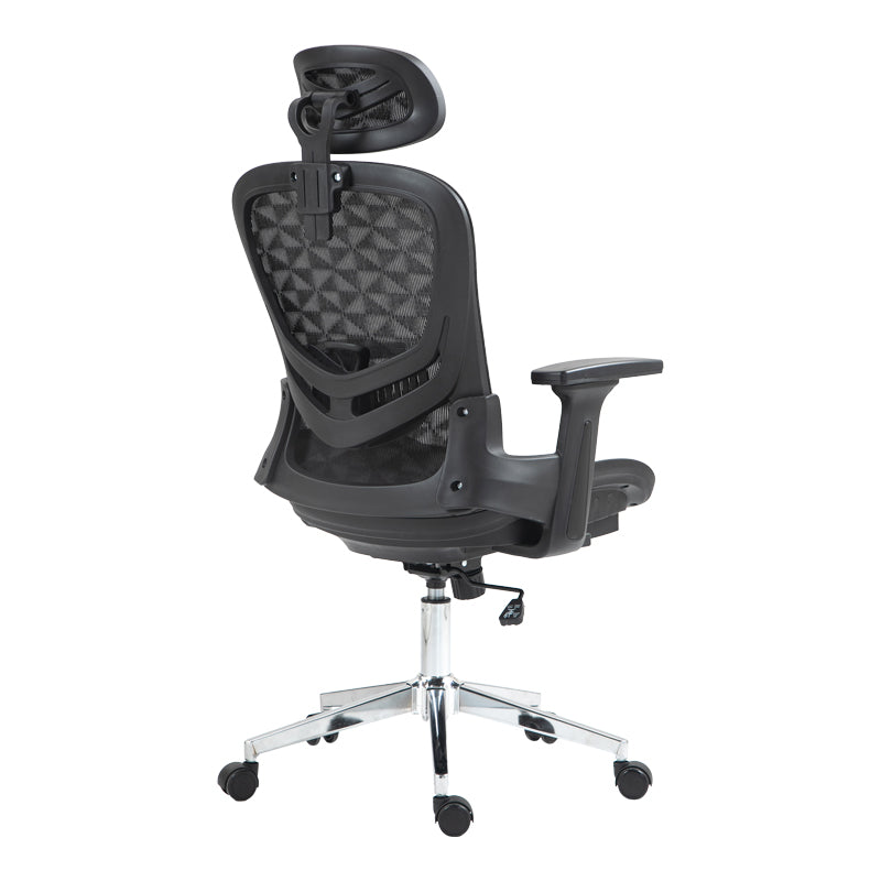 Καρέκλα γραφείου εργασίας Mergi μαύρο mesh 62x63x120εκ
