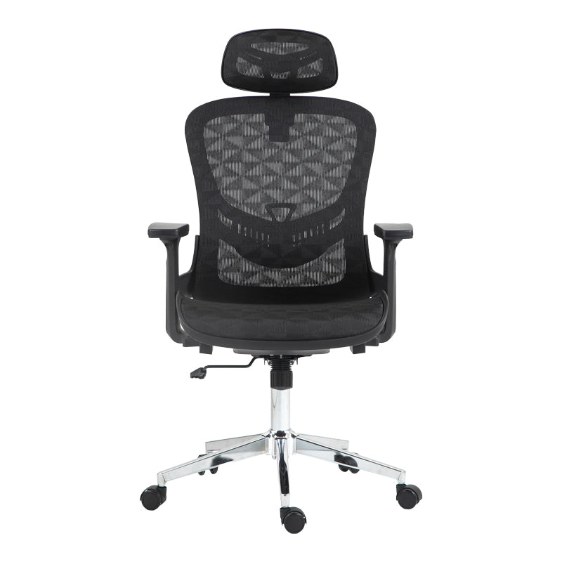 Καρέκλα γραφείου εργασίας Mergi μαύρο mesh 62x63x120εκ