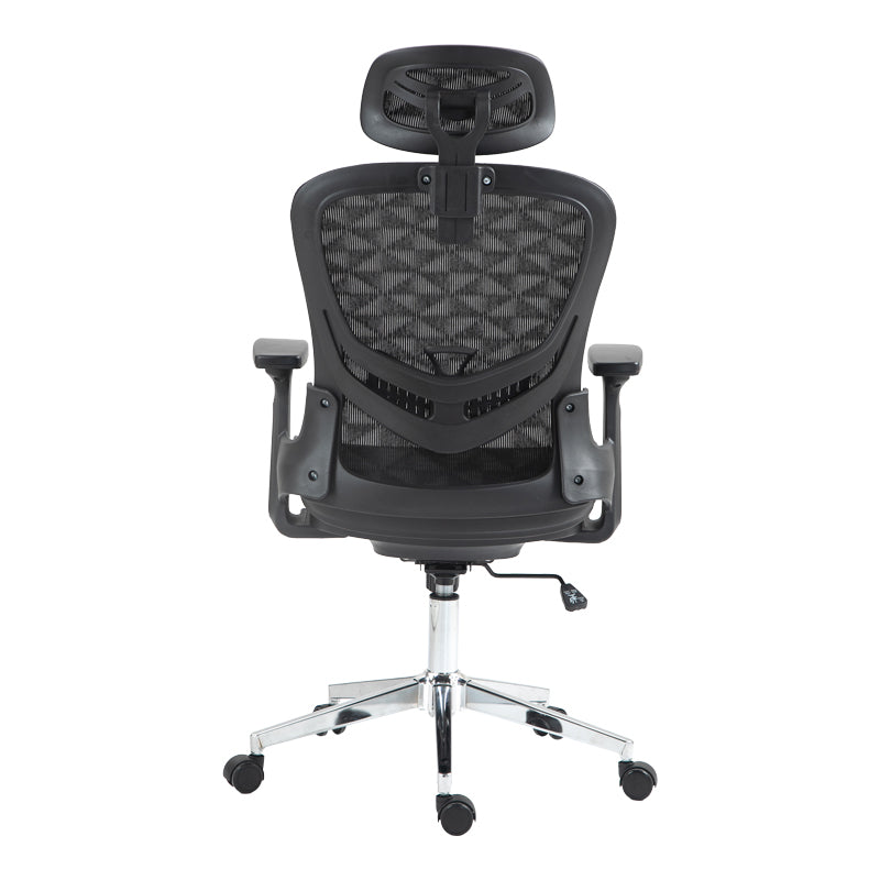 Καρέκλα γραφείου εργασίας Mergi μαύρο mesh 62x63x120εκ