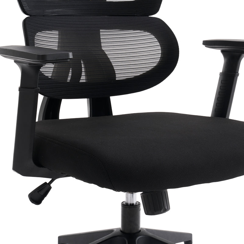 Καρέκλα γραφείου διευθυντή Cadrey mesh μαύρο 67x64x120-128εκ