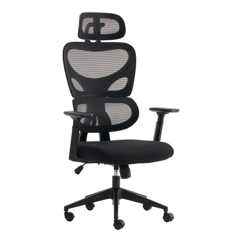 Καρέκλα γραφείου διευθυντή Cadrey mesh μαύρο 67x64x120-128εκ