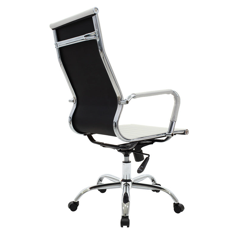 Καρέκλα γραφείου διευθυντή Valter λευκό pu 55.5x58x108εκ
