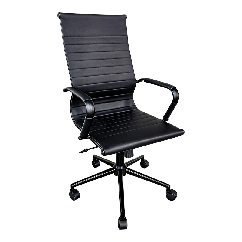 Καρέκλα γραφείου διευθυντή Valter pu μαύρο 55.5x58x108εκ