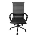 Καρέκλα γραφείου διευθυντή Valter pu μαύρο 55.5x58x108εκ
