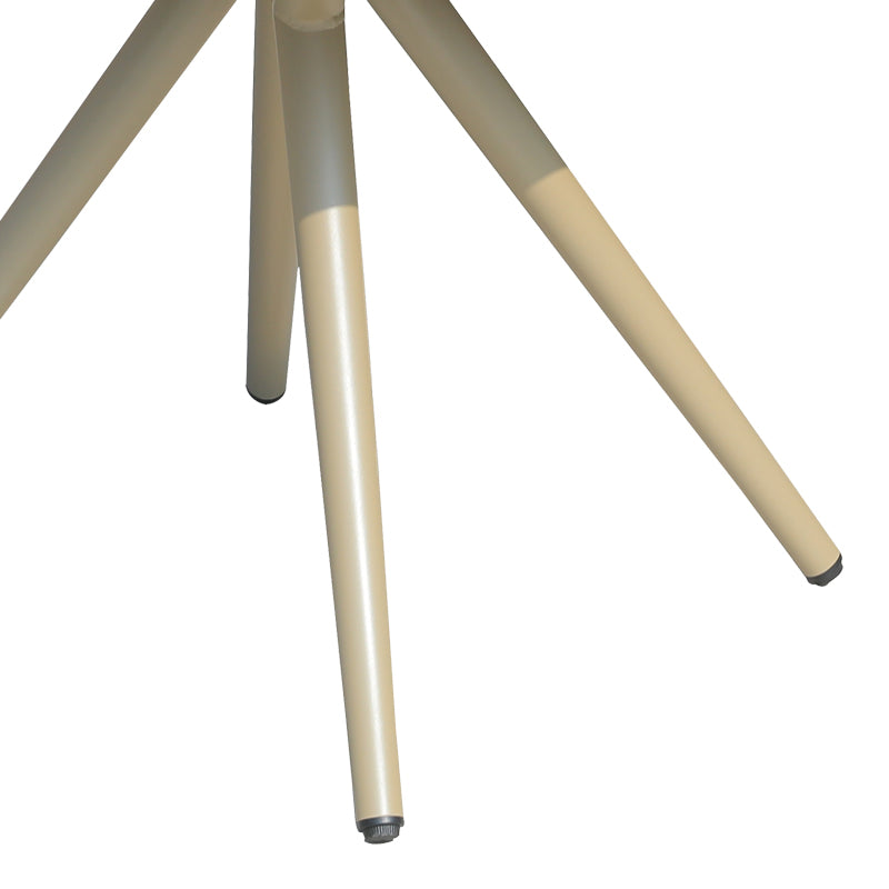 Τραπέζι Hilly plywood και αλουμίνιο σε σαμπανιζέ απόχρωση Φ100x75εκ