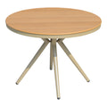 Τραπέζι Hilly plywood και αλουμίνιο σε σαμπανιζέ απόχρωση Φ100x75εκ