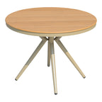 Τραπέζι Hilly plywood και αλουμίνιο σε σαμπανιζέ απόχρωση Φ100x75εκ