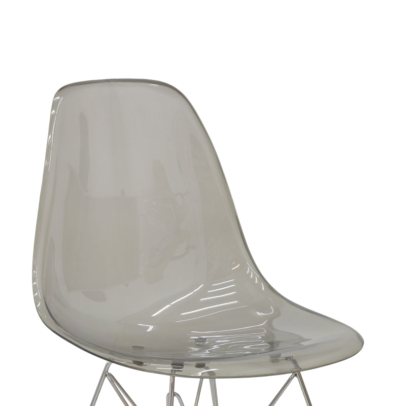 Καρέκλα Adelle PP διάφανο γκρι-inox πόδι 46x55x81εκ
