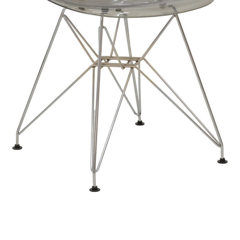 Καρέκλα Adelle PP διάφανο γκρι-inox πόδι 46x55x81εκ