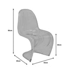 Καρέκλα Xyofa PC διάφανο 42x45x85εκ