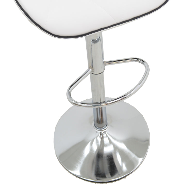 Σκαμπό μπαρ Jorine πτυσσόμενο λευκό pu- βάση χρωμίου 53x44x114εκ