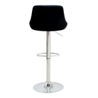 Σκαμπό μπαρ Boronez πτυσσόμενο μαύρο pu-βάση χρωμίου 47x49x112εκ
