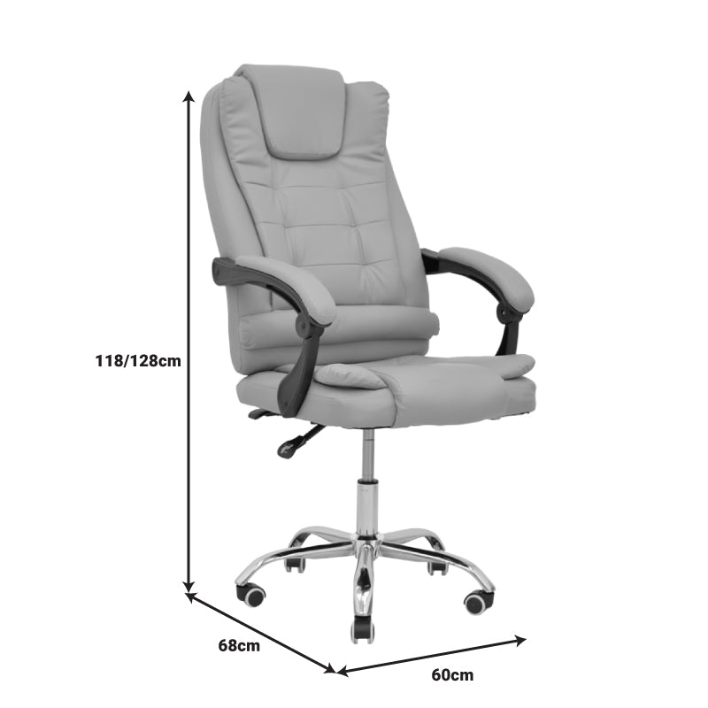 Καρέκλα γραφείου διευθυντή Toronsi μπεζ pu 60x68x128εκ