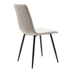 Καρέκλα Noor γκρι βελούδο με πόδι μετάλλου σε μαύρη απόχρωση 44x53x86εκ