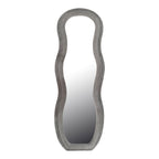 Καθρέπτης Glinde Inart βελούδο σε γκρι απόχρωση 50x3.3x150εκ