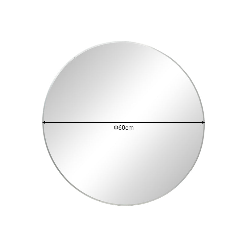 Καθρέπτης Nhaos ασημί αλουμίνιο Φ60x2.5εκ