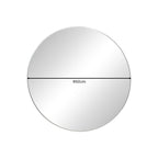 Καθρέπτης Nhaos ασημί αλουμίνιο Φ60x2.5εκ