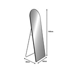 Καθρέπτης Lorens I μαύρο αλουμίνιο 60x40x160εκ