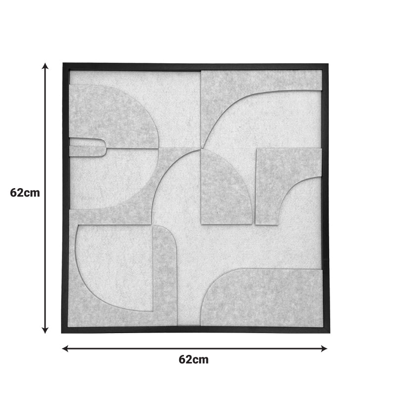 Πίνακας με πλαίσιο Jeire λευκό 62x2.5x62εκ