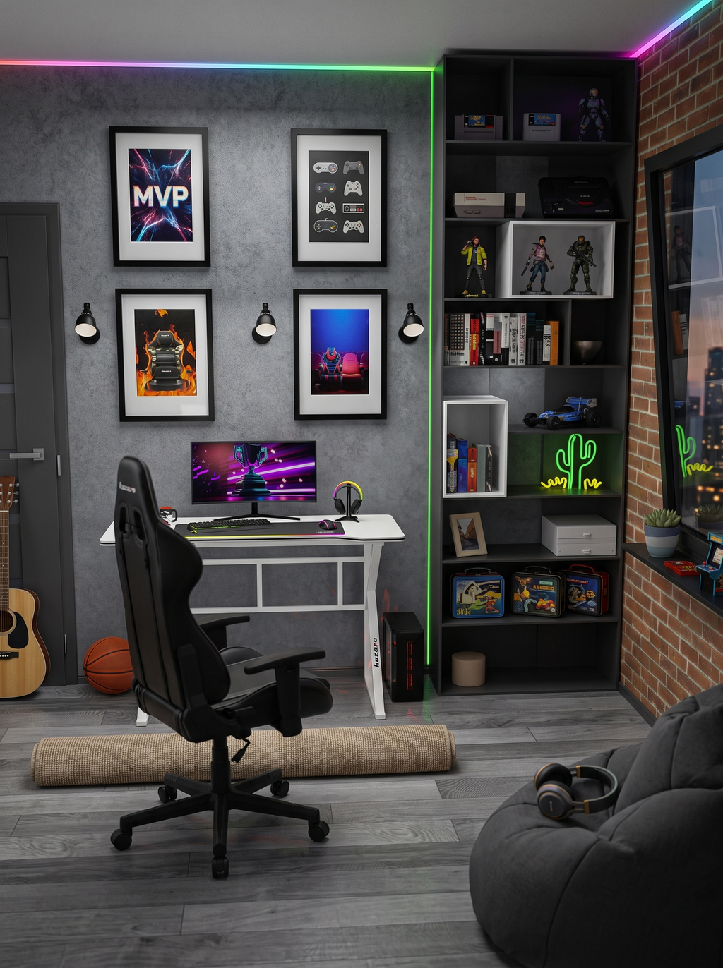 Γραφείο Gaming Hero 1.6 – Λευκό