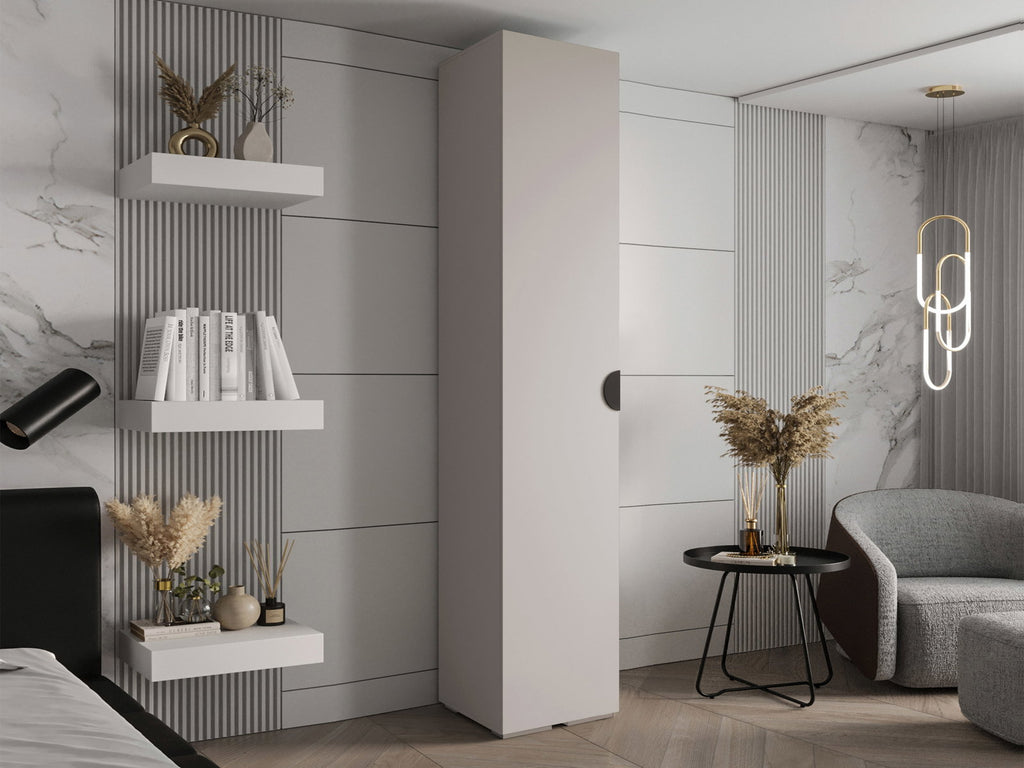 Ντουλάπα Inova IV 50 Μονόφυλλη-Cashmere - Μαύρο