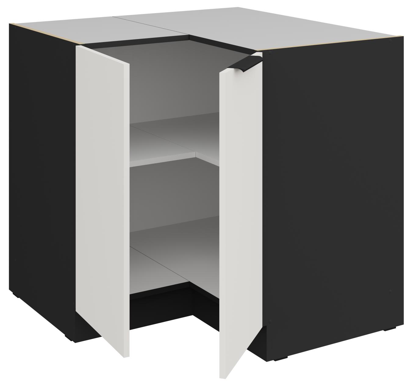 Επιδαπέδιο ντουλάπι γωνιακό Arianna 90x90 DN 2F BB-Λευκό
