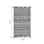 Χαλί Utrion Inart φυσικό-μαύρο γιούτα-βαμβάκι 120x180x1εκ