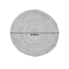 Χαλί Solon Inart μπεζ γιούτα Φ150x1εκ