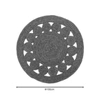Χαλί Lopzerc Inart φυσικό σχοινί Φ100x2εκ