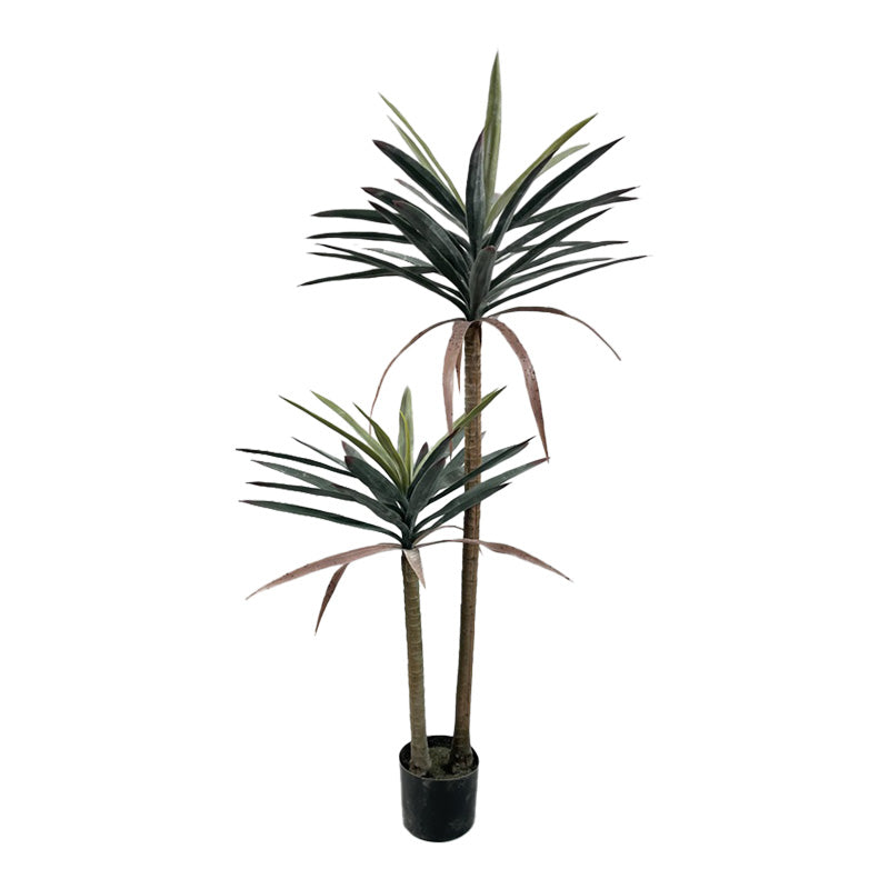 Διακοσμητικό φυτό Dracaena palm σε γλάστρα Inart πράσινο pp Υ125εκ