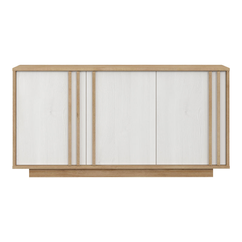 Μπουφές Chesto μελαμίνη σε λευκή και oak απόχρωση 169.2x42x87εκ
