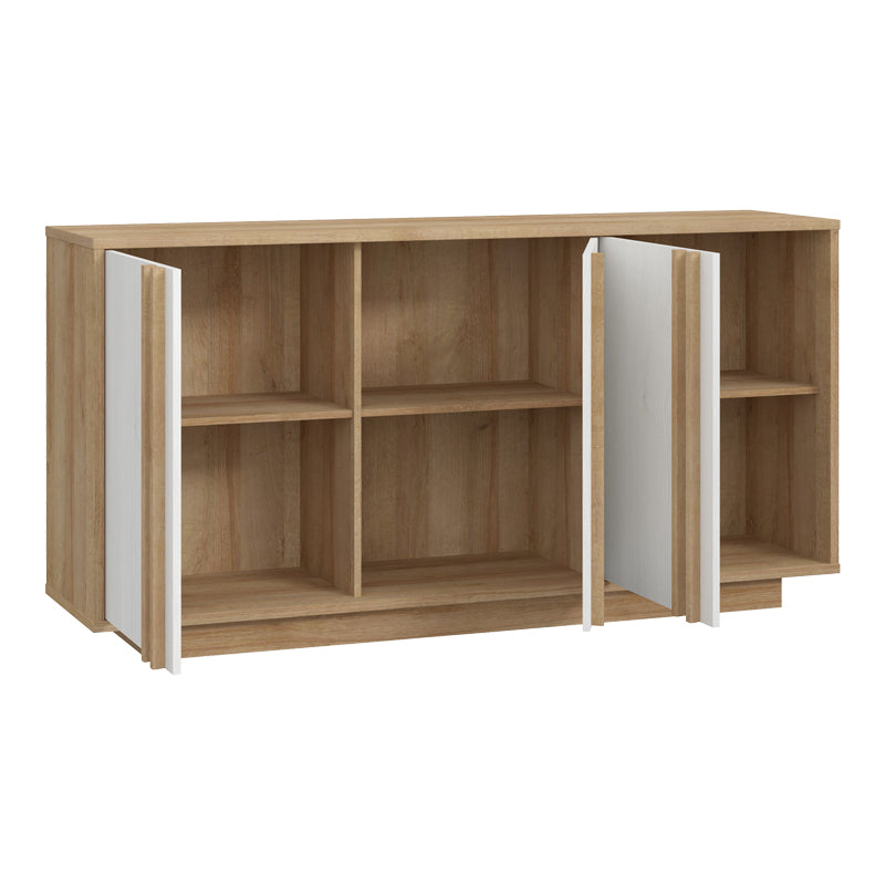 Μπουφές Chesto μελαμίνη σε λευκή και oak απόχρωση 169.2x42x87εκ