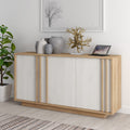Μπουφές Chesto μελαμίνη σε λευκή και oak απόχρωση 169.2x42x87εκ