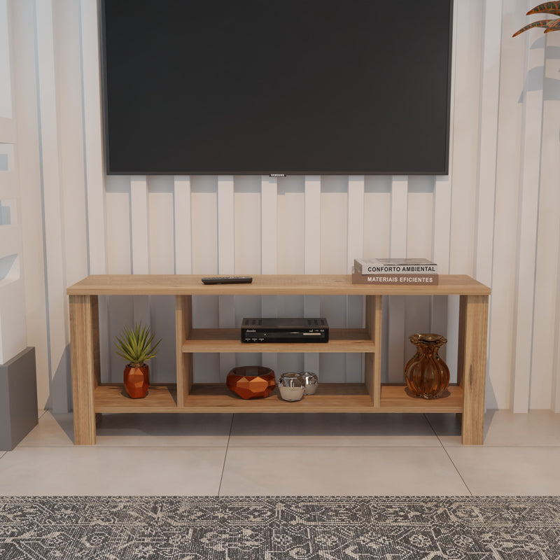 Έπιπλο τηλεόρασης Seref σε oak απόχρωση 120x30x47εκ