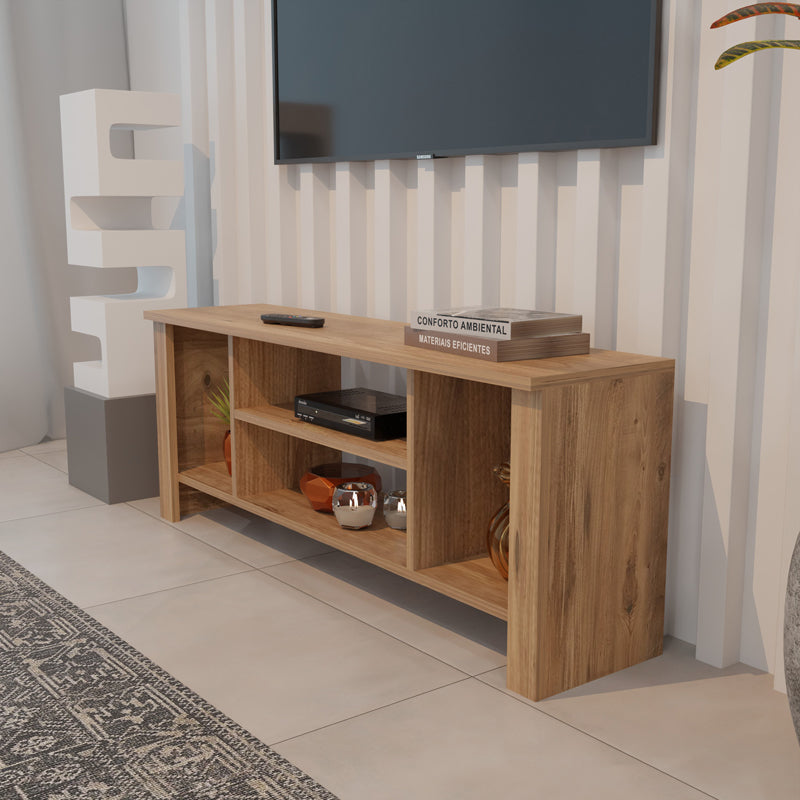 Έπιπλο τηλεόρασης Seref σε oak απόχρωση 120x30x47εκ