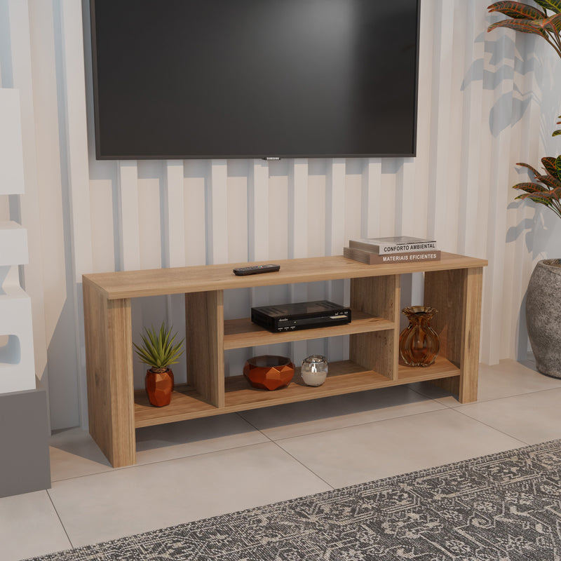 Έπιπλο τηλεόρασης Seref σε oak απόχρωση 120x30x47εκ