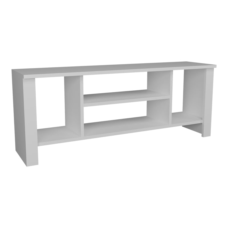 Έπιπλο τηλεόρασης Seref σε λευκή απόχρωση 120x30x47εκ