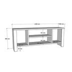 Έπιπλο τηλεόρασης Seref σε ανθρακί απόχρωση 120x30x47εκ