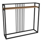Κονσόλα Convida oak με μαύρο μεταλλικό σκελετό 100x25x90εκ