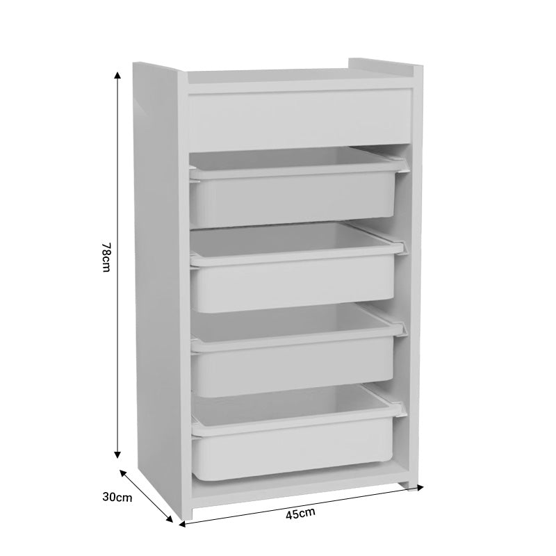 Συρταριέρα με καλάθια Toyli πολύχρωμο 45x30x78εκ
