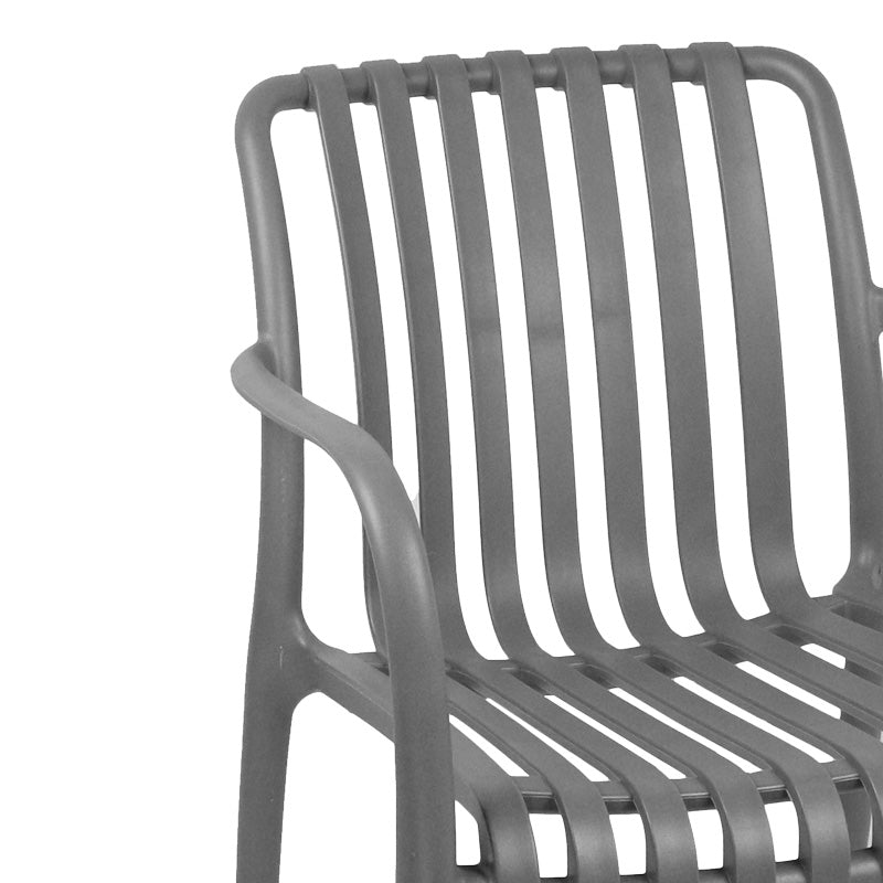 Πολυθρόνα Zoi pp σε ανθρακί απόχρωση 58.5x54x80εκ