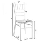 Καρέκλα Tiffany διάφανο pc 38x38.5x88εκ