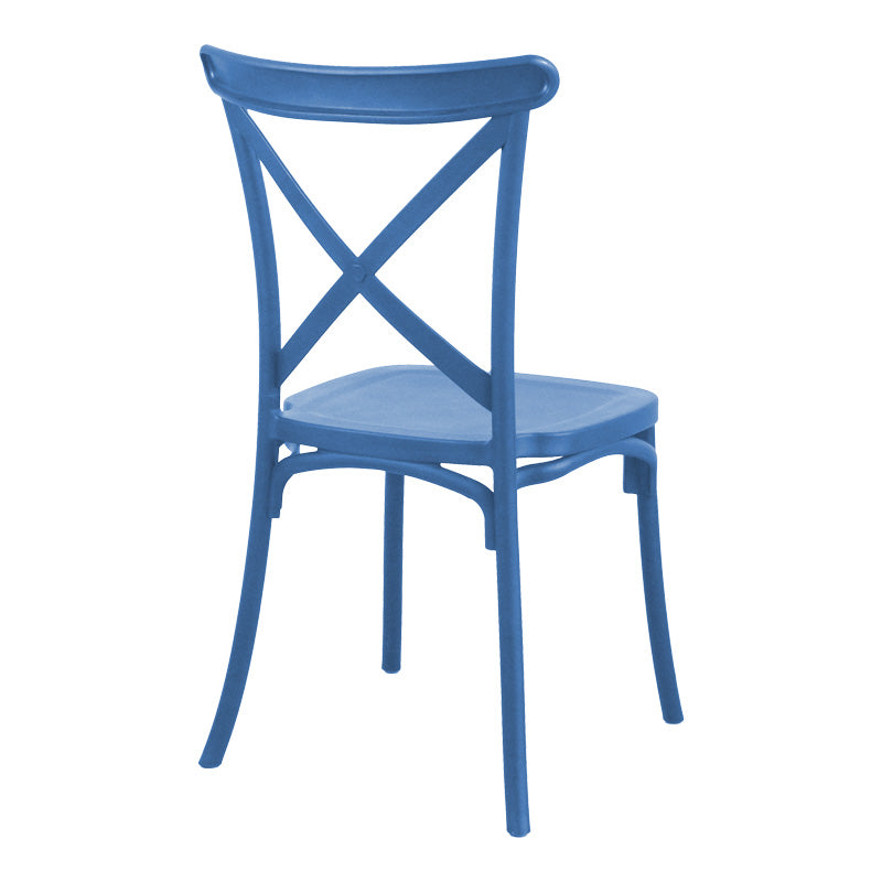 Καρέκλα Crossie στοιβαζόμενη pp σε απόχρωση μπλε 41x46x84εκ
