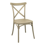 Καρέκλα Crossie στοιβαζόμενη pp σε απόχρωση cappucino 41x46x84εκ